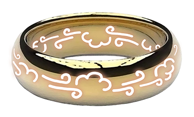 The Cloud Ring. It's a simple golden ring, like the one from Lord of the Rings, etched with clouds and wind lines.